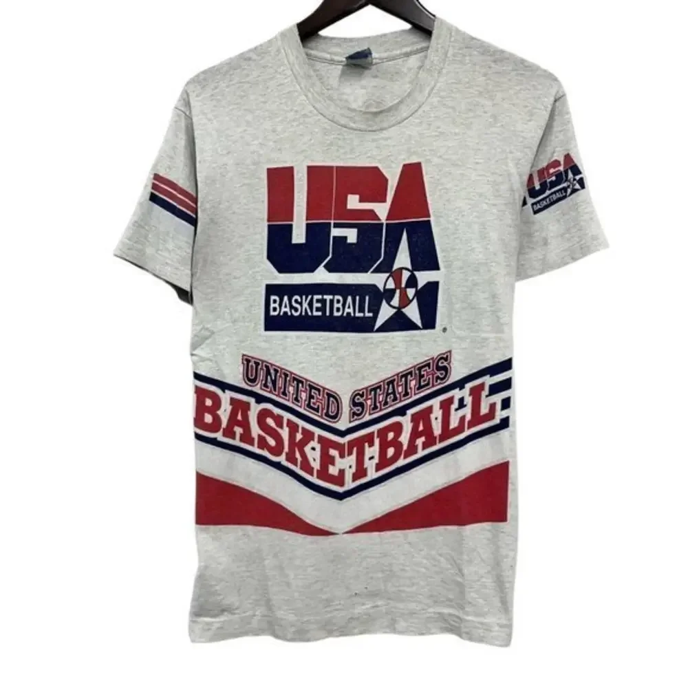 Vtg USA Basketball #1 Dream Team Men's T-Shirt Single Stitch Salem Sportswear M‎